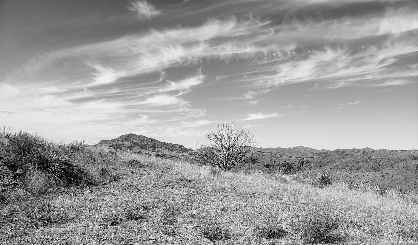 Fort Davis — West Texas landscape at Fort Davis, salt print original by Jon Canis